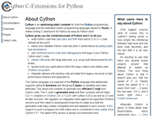 Tablet Screenshot of cython.org