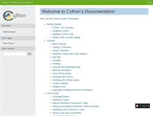 Tablet Screenshot of docs.cython.org